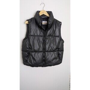 OLD NAVY Men's Classic Puffer Vest Black Full Zip Quilted Outdoor Pockets SZ M